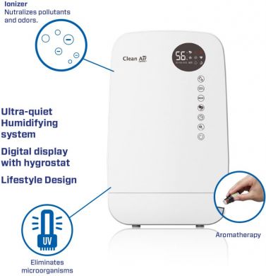  HUMIDIFIER WITH IONIZER/CA-607W CLEAN AIR OPTIMA CA-607W | Elektrika.lv