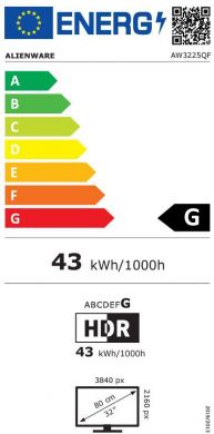 Dell LCD Monitor DELL AW3225QF 32" Gaming Panel QD-OLED 3840x2160 16:9 Matte 0.03 ms Swivel Height adjustable Tilt Colour Black / White 210-BLLV 210-BLLV | Elektrika.lv
