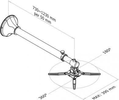 Neomounts PROJECTOR ACC WALL MOUNT/BEAMER-W100SILVER NEOMOUNTS BEAMER-W100SILVER | Elektrika.lv