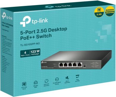 Tp-Link Switch TP-LINK TL-SG105PP-M2 Desktop/pedestal 5x2.5GbE TL-SG105PP-M2 TL-SG105PP-M2 | Elektrika.lv