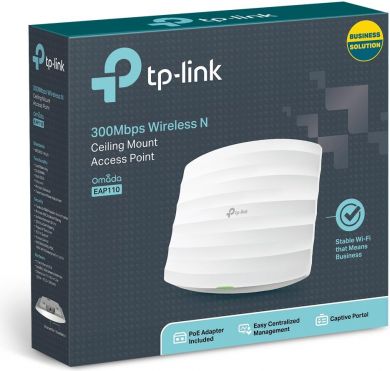 Tp-Link Access Point TP-LINK Omada 300 Mbps IEEE 802.11b IEEE 802.11g IEEE 802.11n 1xRJ45 Number of antennas 2 EAP110 EAP110 | Elektrika.lv