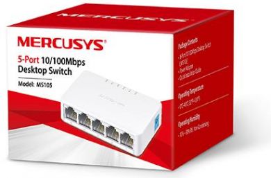 Mercusys 5 PORT 10/100M Tīkla komutators (switch) MS105 | Elektrika.lv
