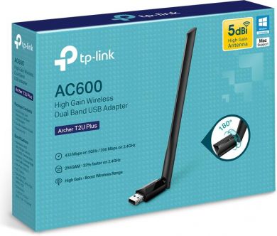 Tp-Link WRL ADAPTER 600MBPS USB/ARCHER T2U PLUS TP-LINK ARCHERT2UPLUS | Elektrika.lv