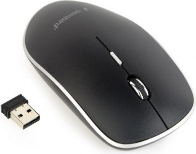Gembird Datorpele, Bezvadu, USB, AA, Melna MUSW-4B-01 | Elektrika.lv