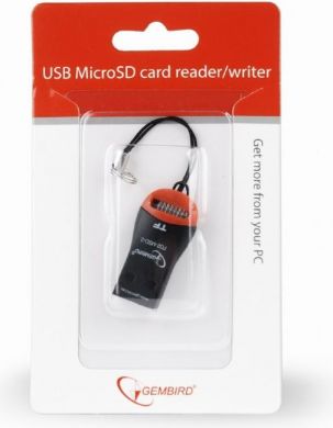 Gembird Atmiņas karšu lasītājs USB2 MICROSD, Melns FD2-MSD-3 | Elektrika.lv