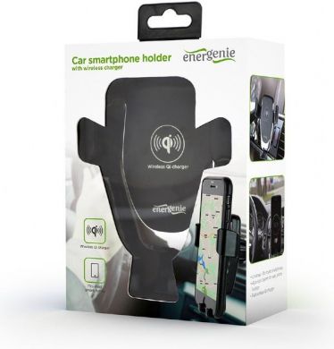 Gembird MOBILE HOLDER CAR W/CHARGER QI/EG-TA-CHAV-QI10-01 GEMBIRD EG-TA-CHAV-QI10-01 | Elektrika.lv