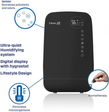  HUMIDIFIER WITH IONIZER/CA-607B CLEAN AIR OPTIMA CA-607B | Elektrika.lv