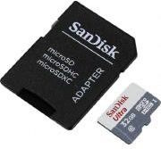 SanDisk Memory card MICRO SDHC 32GB UHS-I, W/Adapt, Grey/White SDSQUNR-032G-GN6TA | Elektrika.lv