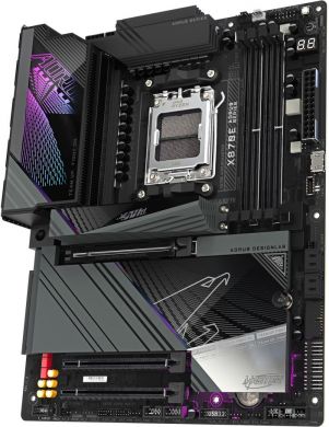 Gigabyte Mainboard GIGABYTE AMD X870E SAM5 ATX Memory DDR5 Memory slots 4 1xPCI-Express 3.0 4x 1xPCI-Express 4.0 4x	 1xPCI-Express 5.0 16x 4xM.2 1xHDMI 2xUSB 2.0 8xUSB 3.2 2xUSB-C 1xOptical S/PDIF 1xRJ45 2xAudio port X870EAORUSMASTER X870EAORUSMASTER | Elektrika.lv