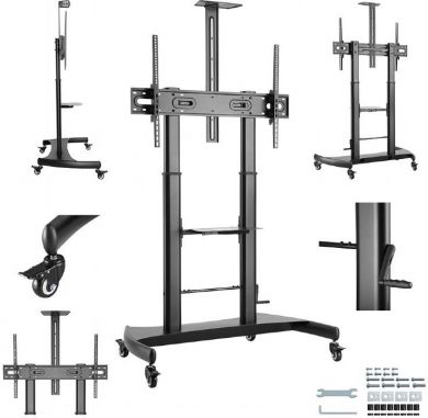 Gembird TV SET ACC FLOOR STAND 60-100"/TVS-100T-02 GEMBIRD TVS-100T-02 | Elektrika.lv