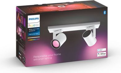 Philips Hue Argenta spot lamp, white 2x4.2W 230V White and Colour Ambiance 929003808001 | Elektrika.lv