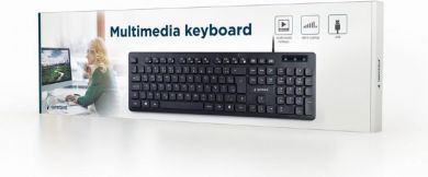 Gembird ENG Wired keyboard, USB, Black KB-MCH-04 | Elektrika.lv