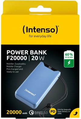 INTENSO POWER BANK USB 20000MAH QC3.0/BLUE F20000 7332055 INTENSO 7332055 | Elektrika.lv