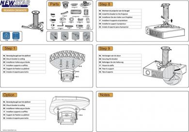 Neomounts PROJECTOR ACC CEILING MOUNT/BEAMER-C80WHITE NEOMOUNTS BEAMER-C80WHITE | Elektrika.lv