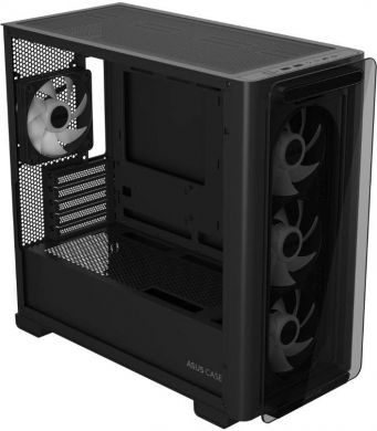 Asus Case ASUS A23 PLUS MidiTower Case product features Transparent panel MicroATX MiniITX Colour Black A23PLUSTG/ARGBBLACK A23 PLUS TG/ARGB BLA | Elektrika.lv