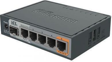 MikroTik NET ROUTER 10/100/1000M 5PORT/HEX S RB760IGS MIKROTIK RB760IGS | Elektrika.lv