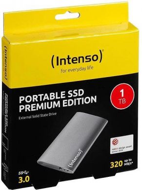 INTENSO External SSD, 1TB, USB 3.0, 1,8", Grey 3823460 | Elektrika.lv