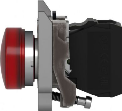 Schneider Electric Red complete pilot light &Oslash;22 plain lens with integral LED 230...240V. range of product: Harmony XB4 - product or component type: complete pilot light - device short name: XB4 - fixing collar material: zamak - mounting diameter: 22 mm - operator addit XB4BVM4 | Elektrika.lv