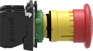 Schneider Electric Red &Oslash;40 Emergency stop, switching off &Oslash;22 trigger latching turn release 2NC. range of product: Harmony XB5 - product or component type: complete emergency switching off pushbutton - device short name: XB5 - bezel material: plastic - fixing collar mat XB5AS8444 | Elektrika.lv