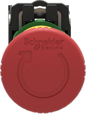 Schneider Electric Red &Oslash;40 Emergency stop, switching off &Oslash;22 trigger latching turn release 2NC. range of product: Harmony XB5 - product or component type: complete emergency switching off pushbutton - device short name: XB5 - bezel material: plastic - fixing collar mat XB5AS8444 | Elektrika.lv