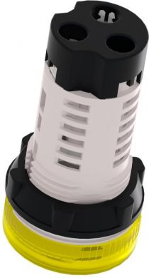 Schneider Electric Round pilot light &Oslash; 22, yellow, BA 9s, <= 250 V, screw clamp terminals. range of product: Harmony XB7 - product or component type: monolithic pilot light - device short name: XB7 - mounting diameter: 22 mm. XB7EV65P | Elektrika.lv