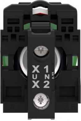 Schneider Electric Red complete pilot light &Oslash;22 plain lens with integral LED 24V. range of product: Harmony XB5 - product or component type: complete pilot light - device short name: XB5 - fixing collar material: plastic - mounting diameter: 22 mm - operator additional XB5AVB4 | Elektrika.lv