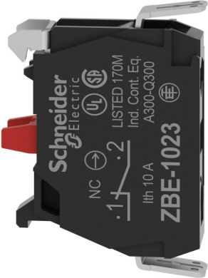 Schneider Electric Single contact block for head &Oslash;22 1NC Faston connector. range of product: Harmony XB4, Harmony XB5 - product or component type: contact block - device short name: ZBE - contacts type and composition: 1 NC - contacts operation: slow-break - contact bl ZBE1023 | Elektrika.lv