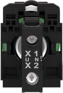 Schneider Electric White complete pilot light &Oslash;22 plain lens with integral LED 230...240V. range of product: Harmony XB5 - product or component type: complete pilot light - device short name: XB5 - fixing collar material: plastic - mounting diameter: 22 mm - operator a XB5AVM1 | Elektrika.lv