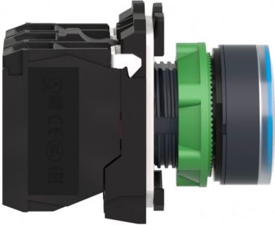 Schneider Electric Blue flush complete illum pushbutton &Oslash;22 spring return 1NO+1NC 24V. range of product: Harmony XB5 - device short name: XB5 - fixing collar material: plastic - mounting diameter: 22 mm - operator additional information: with plain lens - contacts type XB5AW36B5 | Elektrika.lv