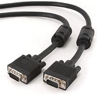 Cablexpert Premium VGA kabelis, 15m, divkāršs ekranējums ar 2* ferīta kodolu CC-PPVGA-15M-B | Elektrika.lv