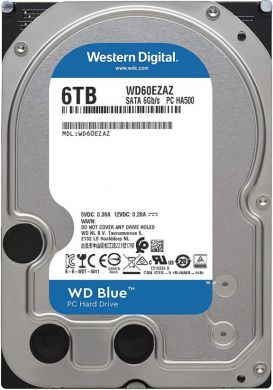 Western Digital HDD WESTERN DIGITAL Blue 6TB SATA 3.0 256 MB 5400 rpm 3,5" WD60EZAZ WD60EZAZ | Elektrika.lv