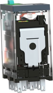 Schneider Electric miniature plug in relay, Harmony Electromechanical Relays, 6A, 4CO, with LED, with lockable test but RXM4AB2FD | Elektrika.lv