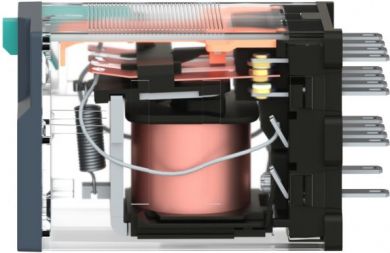 Schneider Electric Miniature Plug-in relay, Zelio RXM 4 C/O 24 V DC 6A. range of product: Zelio Relay - series name: Miniature - product or component type: plug-in relay - device short name: RXM - contacts type and composition: 4 C/O - status LED: without - control typ RXM4AB1BD | Elektrika.lv