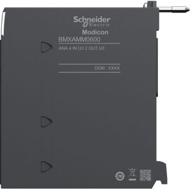 Schneider Electric Analog I/O module M340, 4 inputs, 2 outputs, high level. range of product: Modicon M340 automation platform - product or component type: mixed analog I/O module - input output isolation: non isolated - input level: high level - analogue input type: c BMXAMM0600 | Elektrika.lv