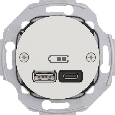 Schneider Electric Renova - double USB charger 45W - A + C - White WDE011764 | Elektrika.lv