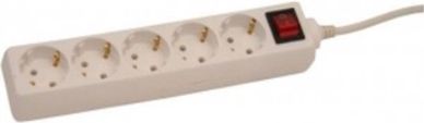 Acuma Kaubandus Extension 5 sockets white with button, 5m PAGACU26 | Elektrika.lv