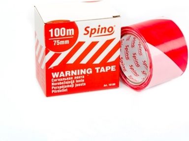 No Brand Barricade tape 70mm x 100m red-white 78100 78100 | Elektrika.lv