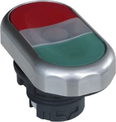 NOARK Ex9P1 DI gr Divas krāsu pogas galva ar apgaismojumu, zaļš + sarkans 105659 | Elektrika.lv