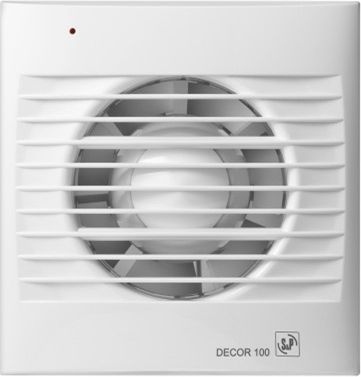 S&P Gaisa ventilators Decor 100CHZ (laika relējs, mitruma sensors, gultnis) 0201007 | Elektrika.lv