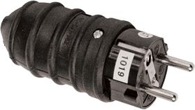 Pawbol Rubber plug, portable 16A IP44 250V black D.3158 | Elektrika.lv
