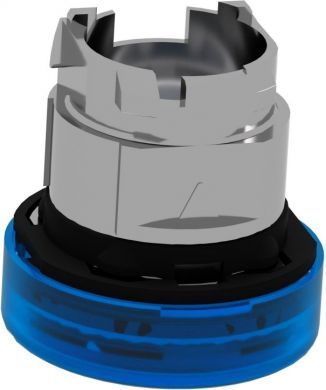 Schneider Electric Head for pilot light, Harmony XB4, blue, 22mm, with grooved lens, universal LED ZB4BV063S | Elektrika.lv