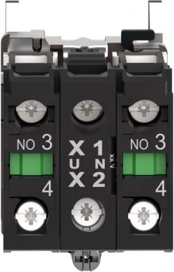 Schneider Electric Complete body contact assembly and light block, Harmony XB4, metal, universal LED, body fixing colla ZB4BW0B13 | Elektrika.lv