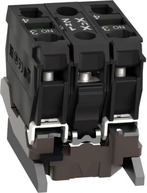 Schneider Electric Complete body contact assembly and light block, Harmony XB4, metal, universal LED, body fixing colla ZB4BW0B13 | Elektrika.lv