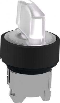 Schneider Electric Head for illuminated selector switch, Harmony XB4, black metal, white handle, 22mm, universal LED, 3 ZB4BK15137 | Elektrika.lv