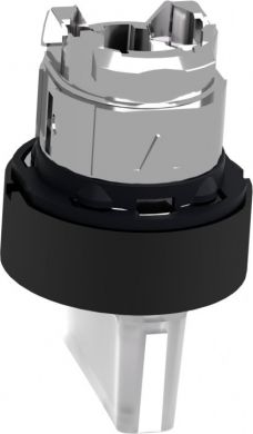 Schneider Electric Head for illuminated selector switch, Harmony XB4, black metal, white handle, 22mm, universal LED, 3 ZB4BK15137 | Elektrika.lv