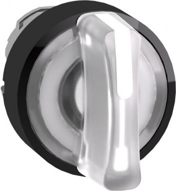 Schneider Electric Head for illuminated selector switch, Harmony XB4, black metal, white handle, 22mm, universal LED, 3 ZB4BK15137 | Elektrika.lv