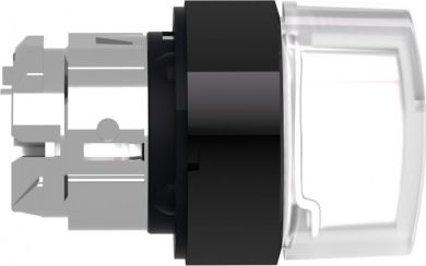 Schneider Electric Head for illuminated selector switch, Harmony XB4, black metal, white handle, 22mm, universal LED, 3 ZB4BK15137 | Elektrika.lv