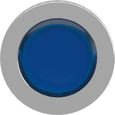 Schneider Electric Head for pilot light, Harmony XB4, metal, blue flush mounted, 30mm, universal LED, plain lens ZB4FV063 | Elektrika.lv