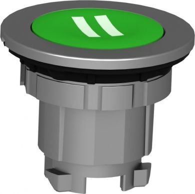 Schneider Electric Head for illuminated push button, Harmony XB4, metal, green flush, 30mm, spring return, white marked ZB4FA336 | Elektrika.lv