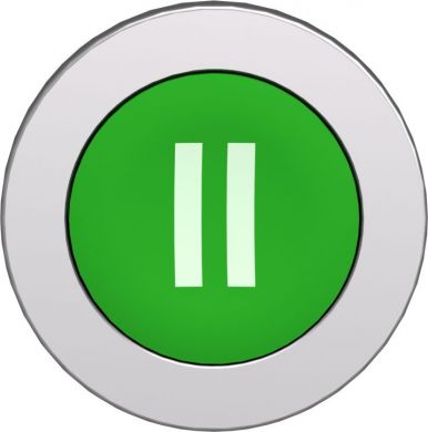 Schneider Electric Head for illuminated push button, Harmony XB4, metal, green flush, 30mm, spring return, white marked ZB4FA336 | Elektrika.lv